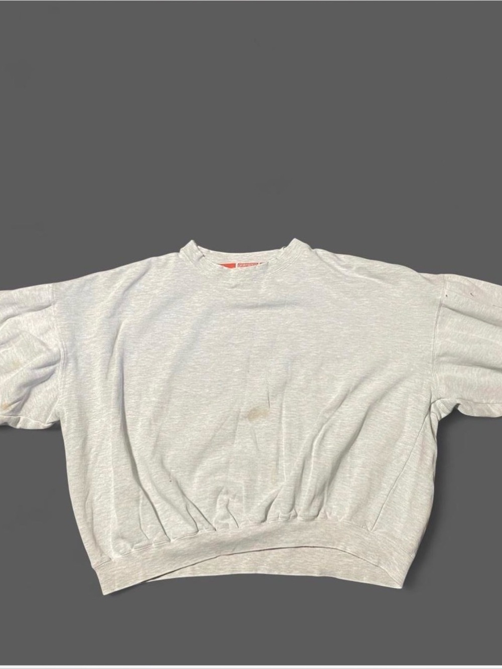 Casual Crewneck Sweatshirt in Light Gray